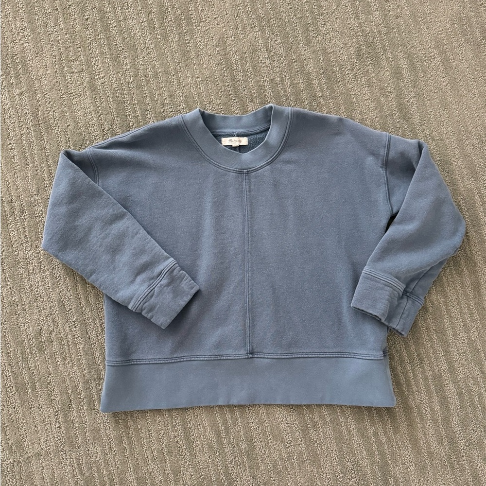 Madewell Women’s Blue Crew Neck Sweatshirt, Size XXS
